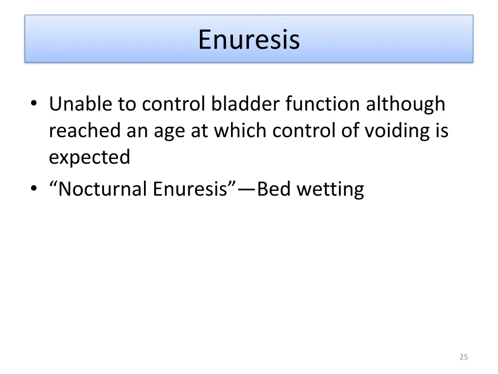 enuresis