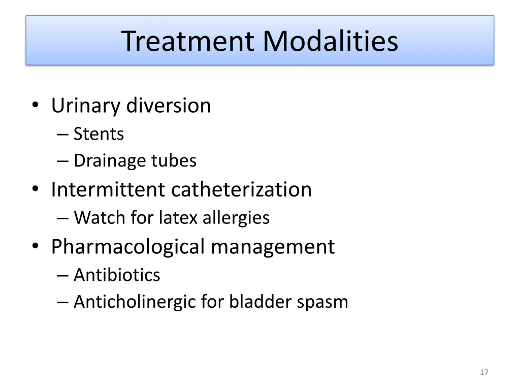 treatment modalities