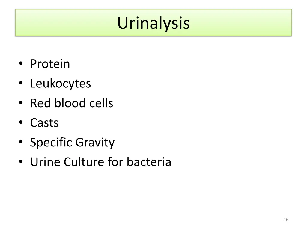 urinalysis