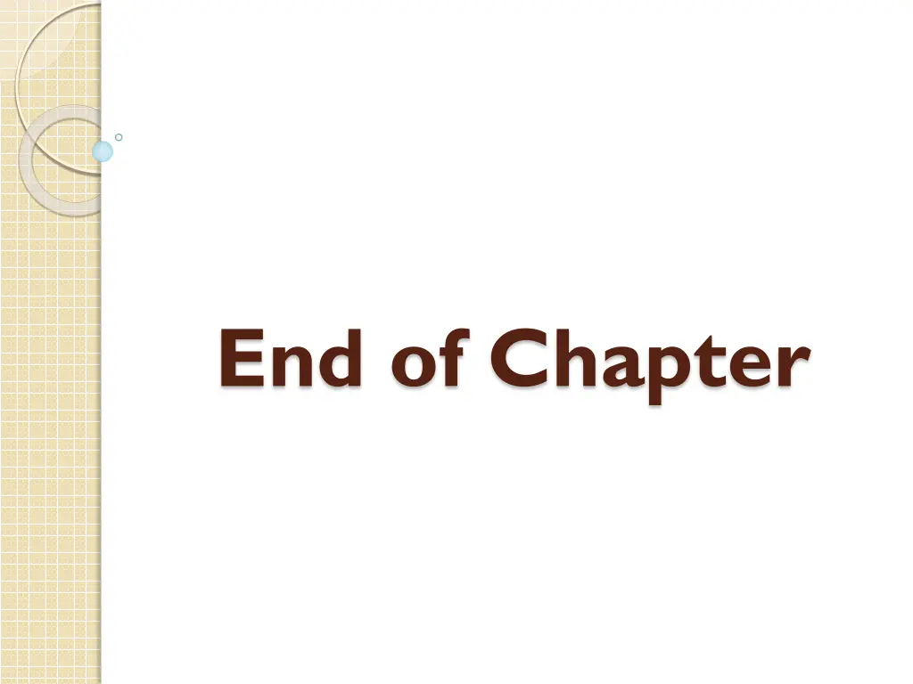 end of chapter