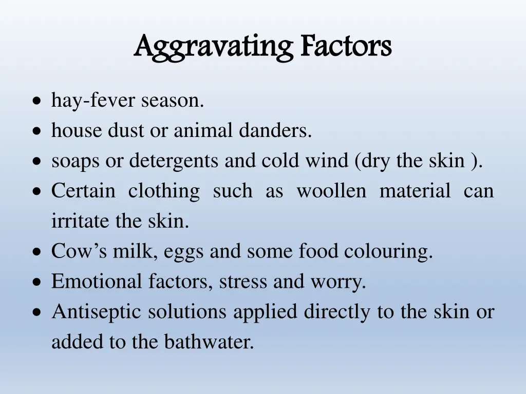 aggravating factors