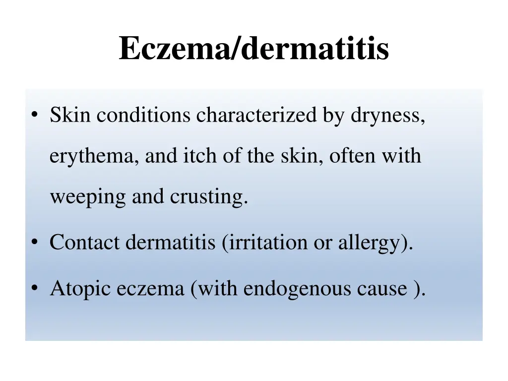 eczema dermatitis