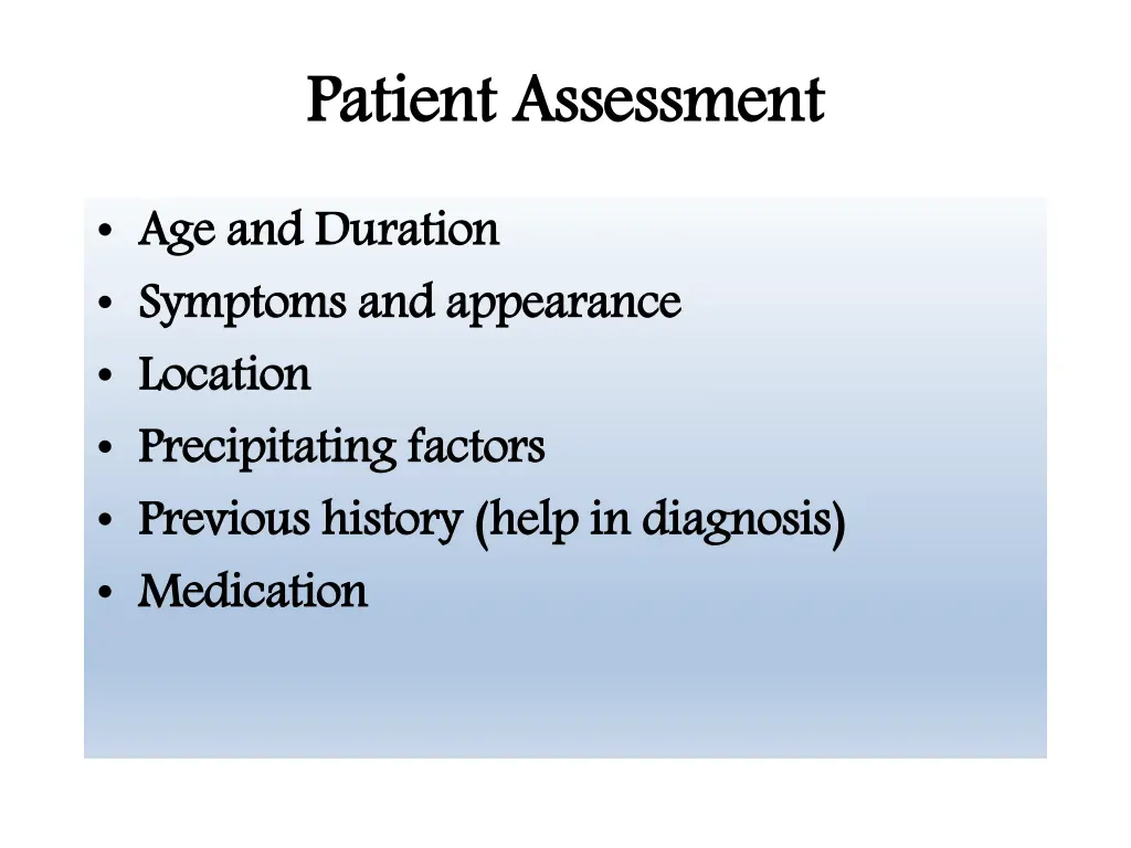 patient assessment 3