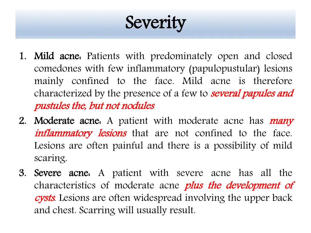 severity