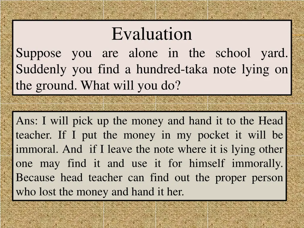 evaluation