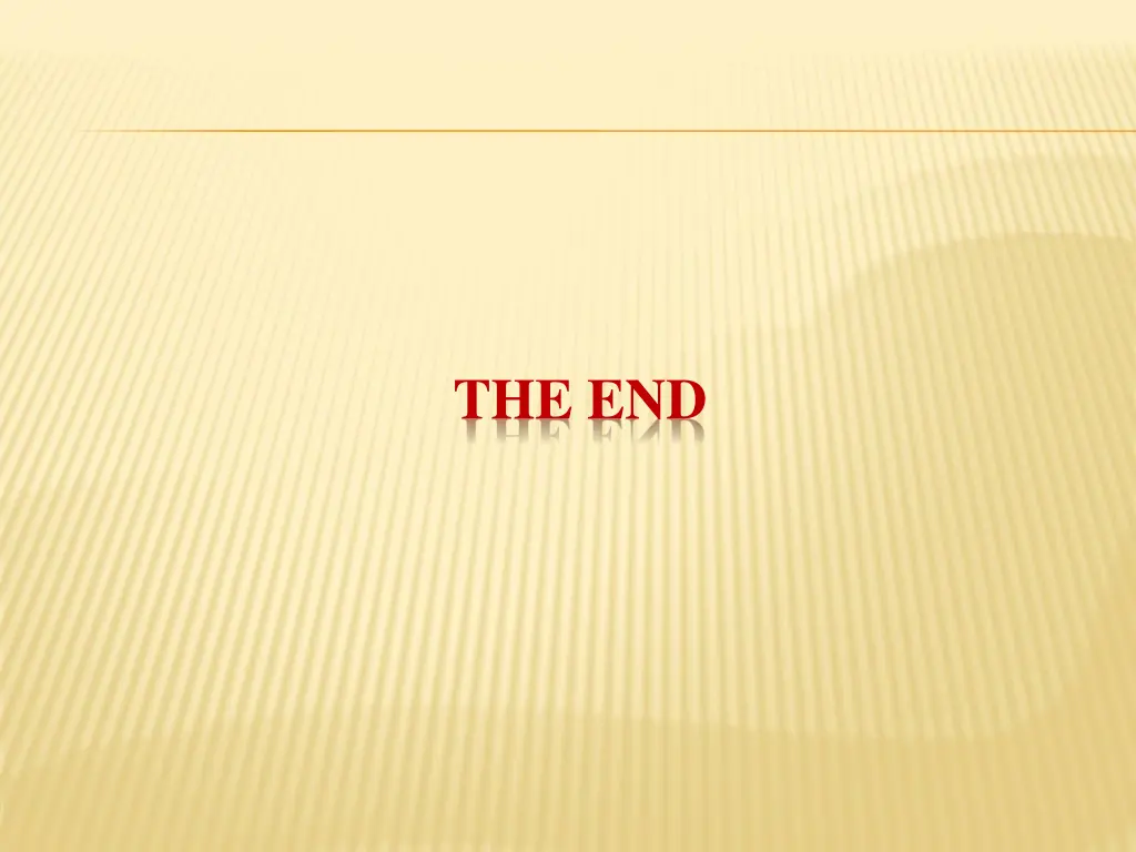 the end