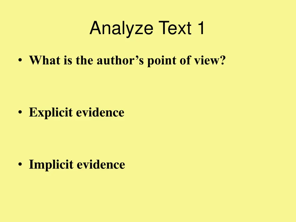 analyze text 1