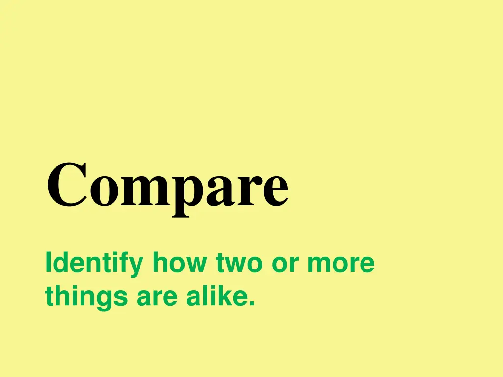 compare