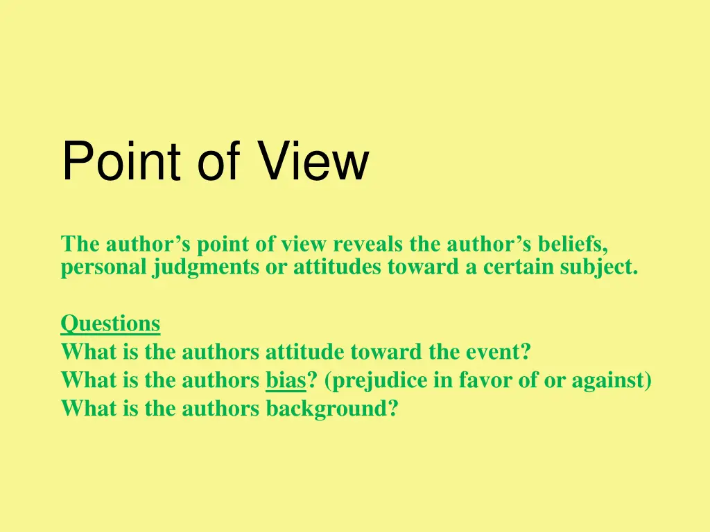 point of view 1