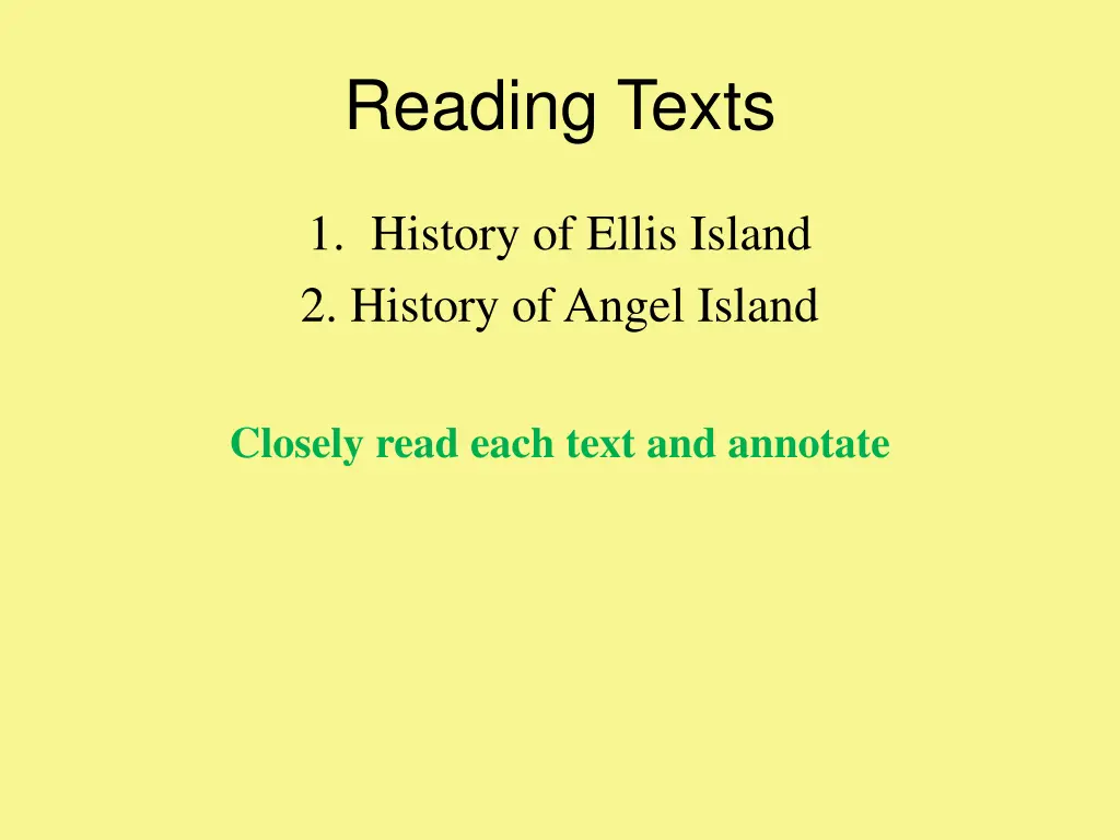 reading texts