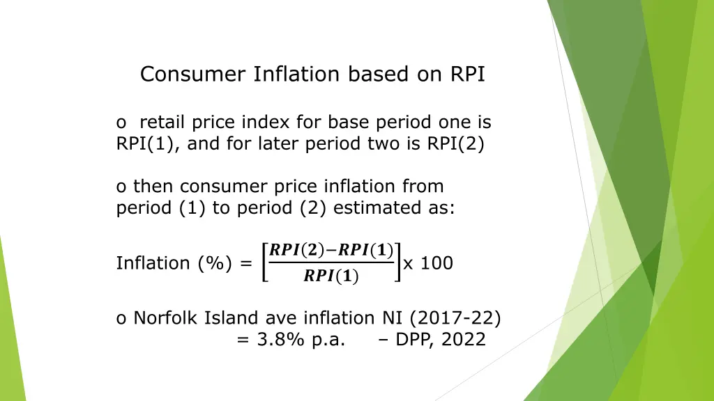 consumer inflation based on rpi