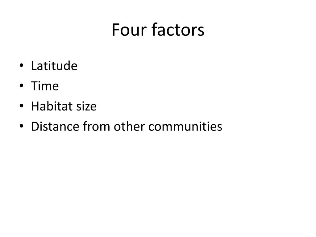 four factors