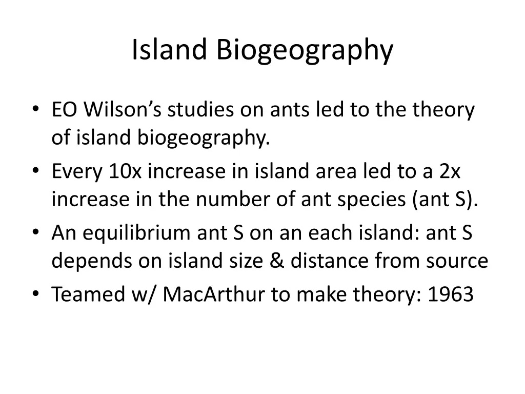 island biogeography