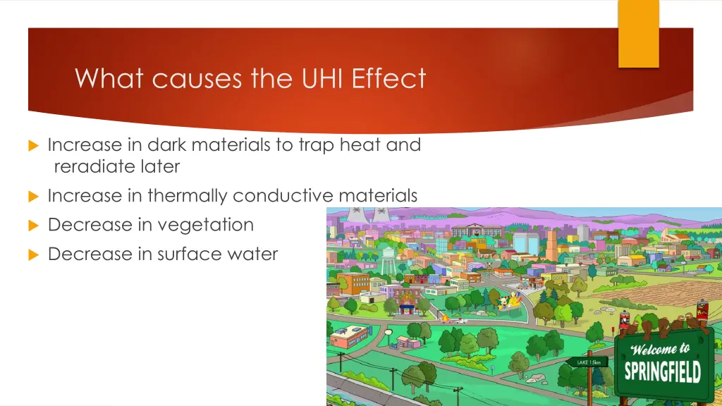 what causes the uhi effect