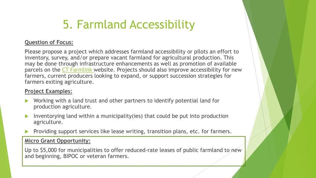 5 farmland accessibility