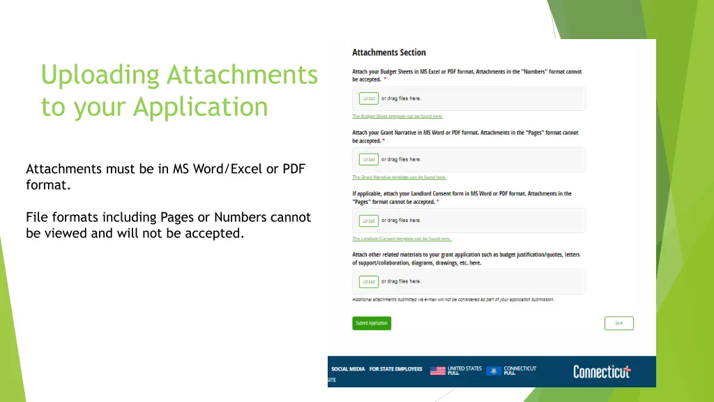 uploading attachments to your application