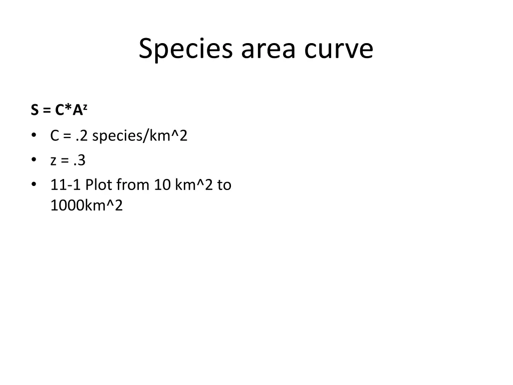 species area curve