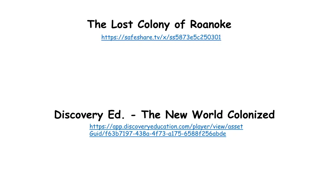 the lost colony of roanoke