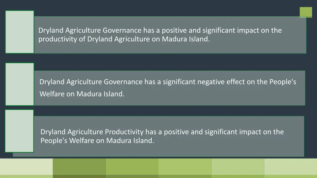 dryland agriculture governance has a positive