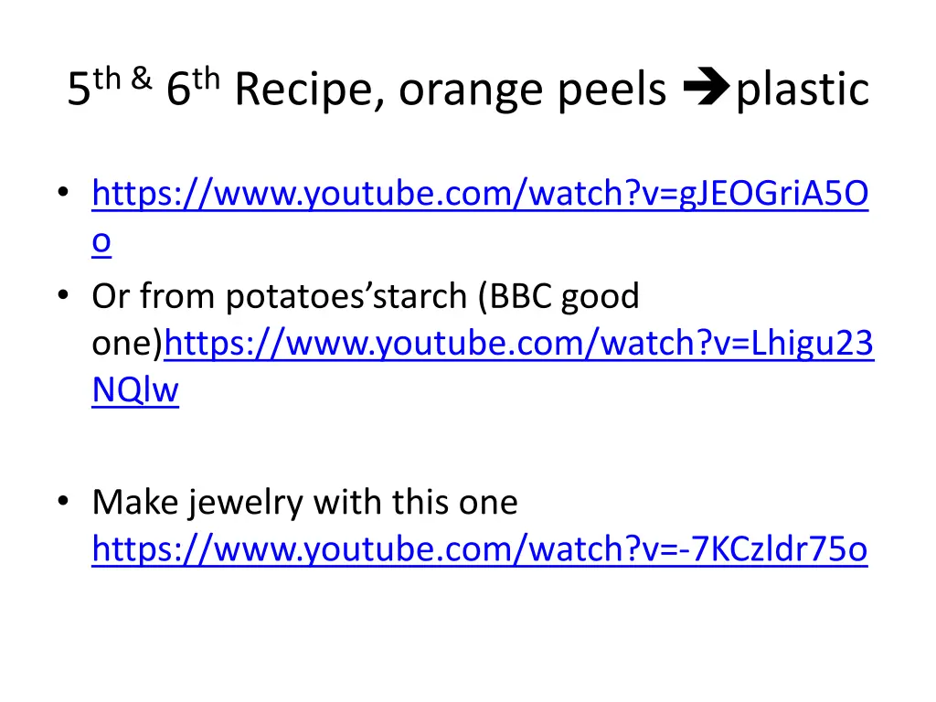 5 th 6 th recipe orange peels plastic