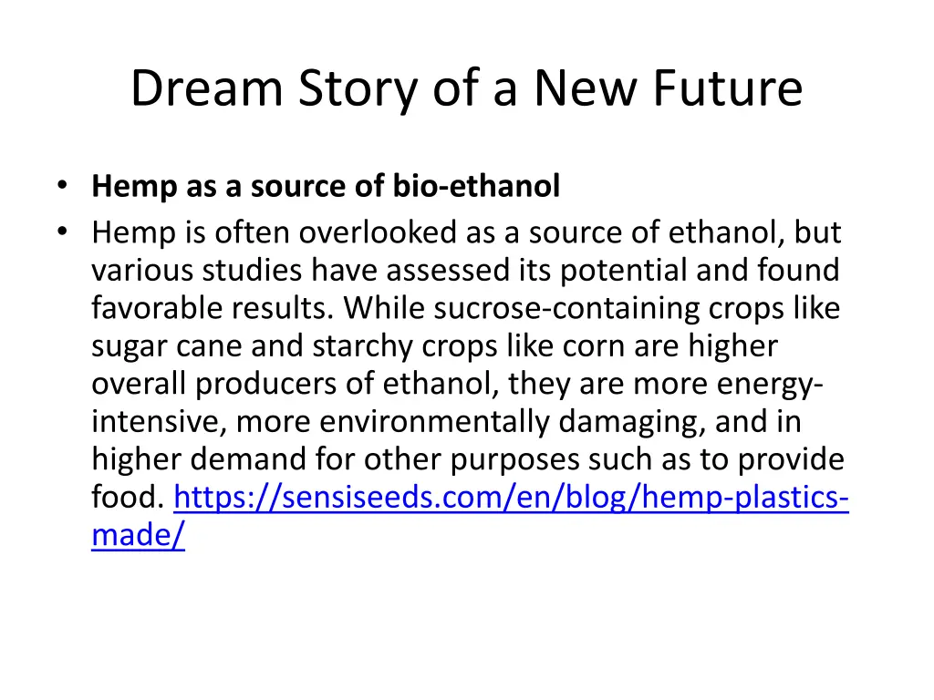 dream story of a new future