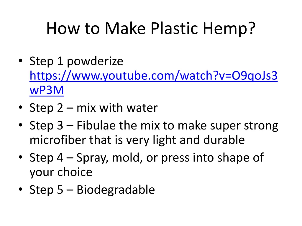 how to make plastic hemp