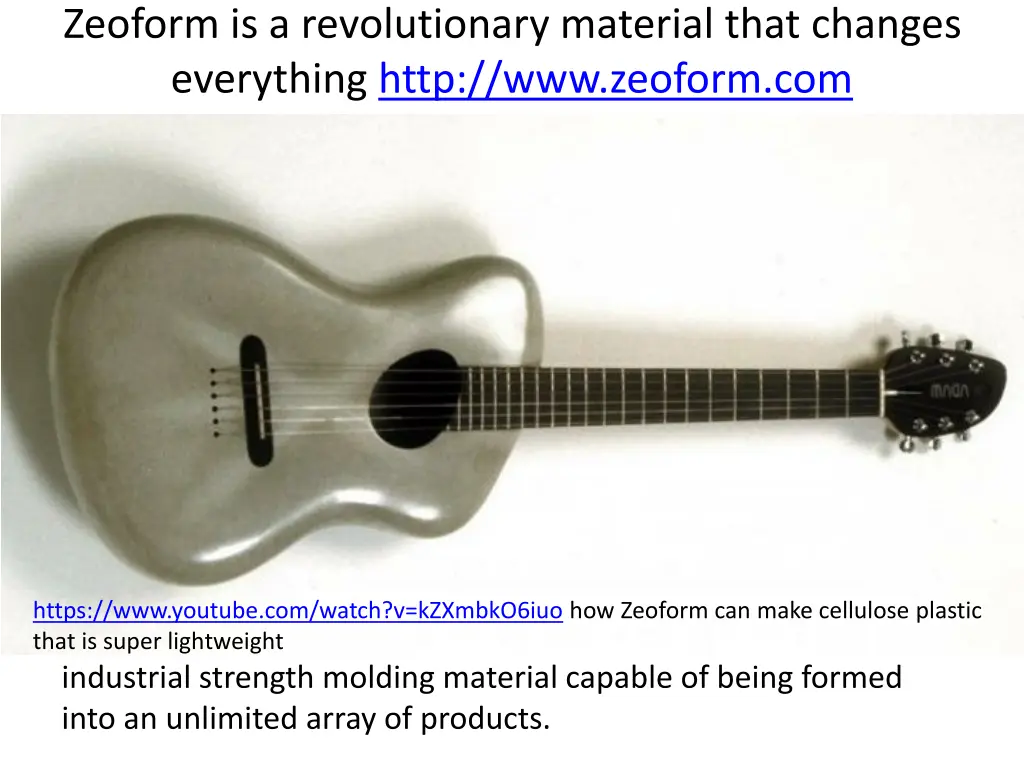 zeoform is a revolutionary material that changes