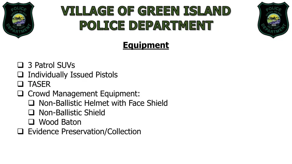 village of green island police department 10