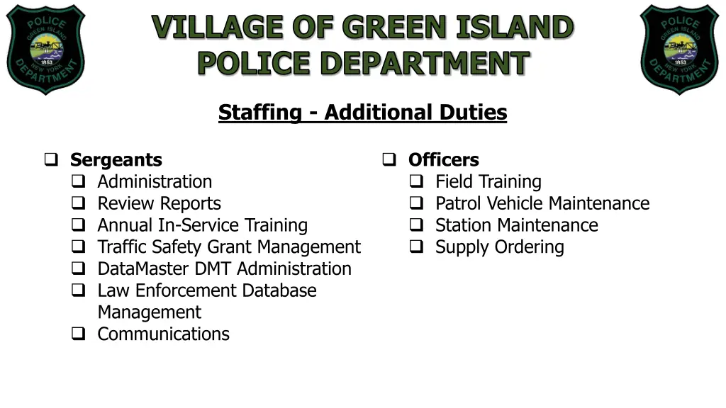 village of green island police department 9