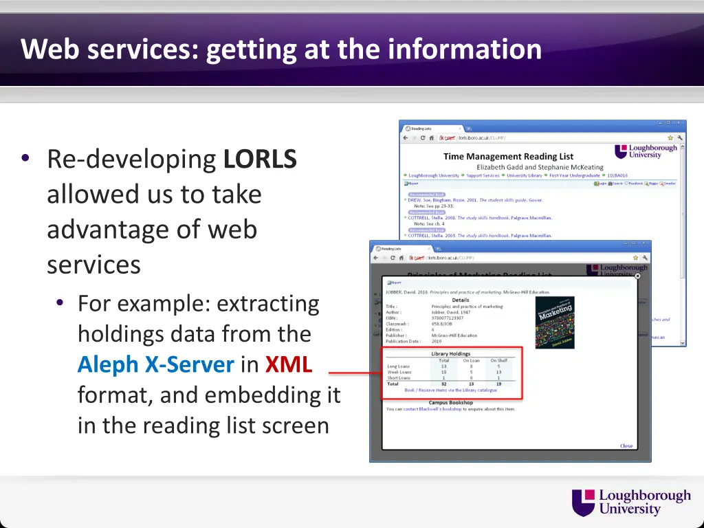 web services getting at the information