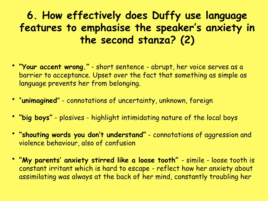 6 how effectively does duffy use language