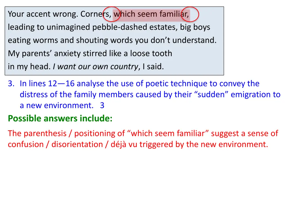 your accent wrong corners which seem familiar 2