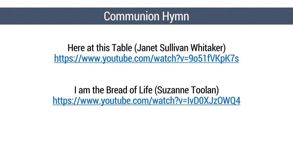 communion hymn