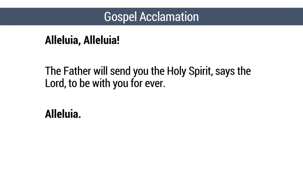 gospel acclamation