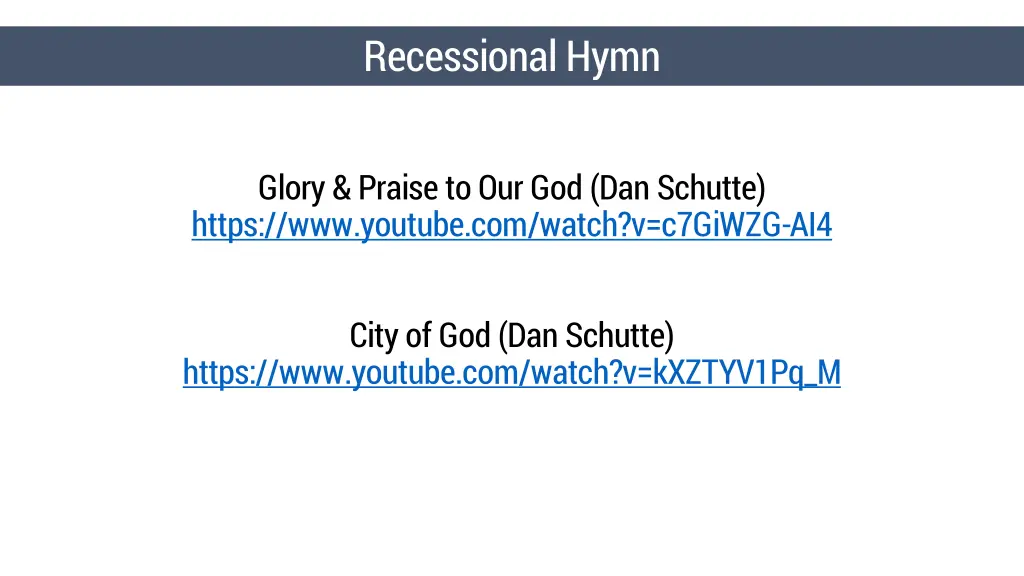 recessional hymn