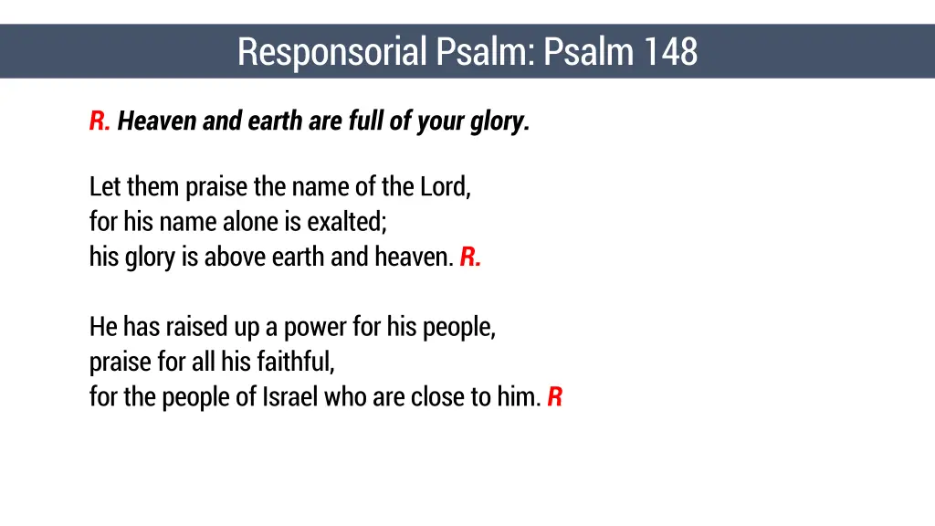 responsorial psalm psalm 148