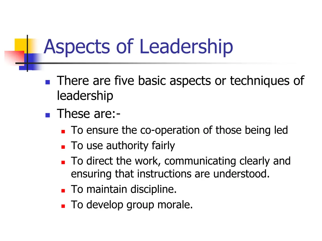 aspects of leadership