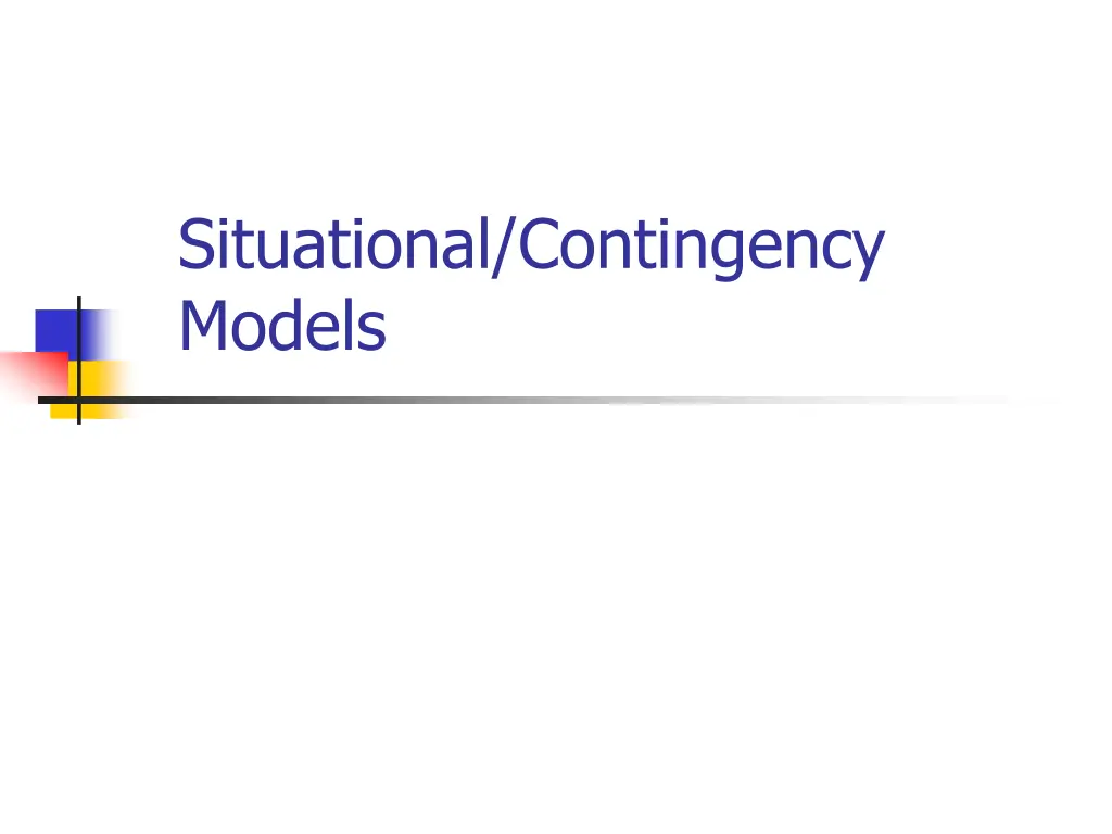 situational contingency models