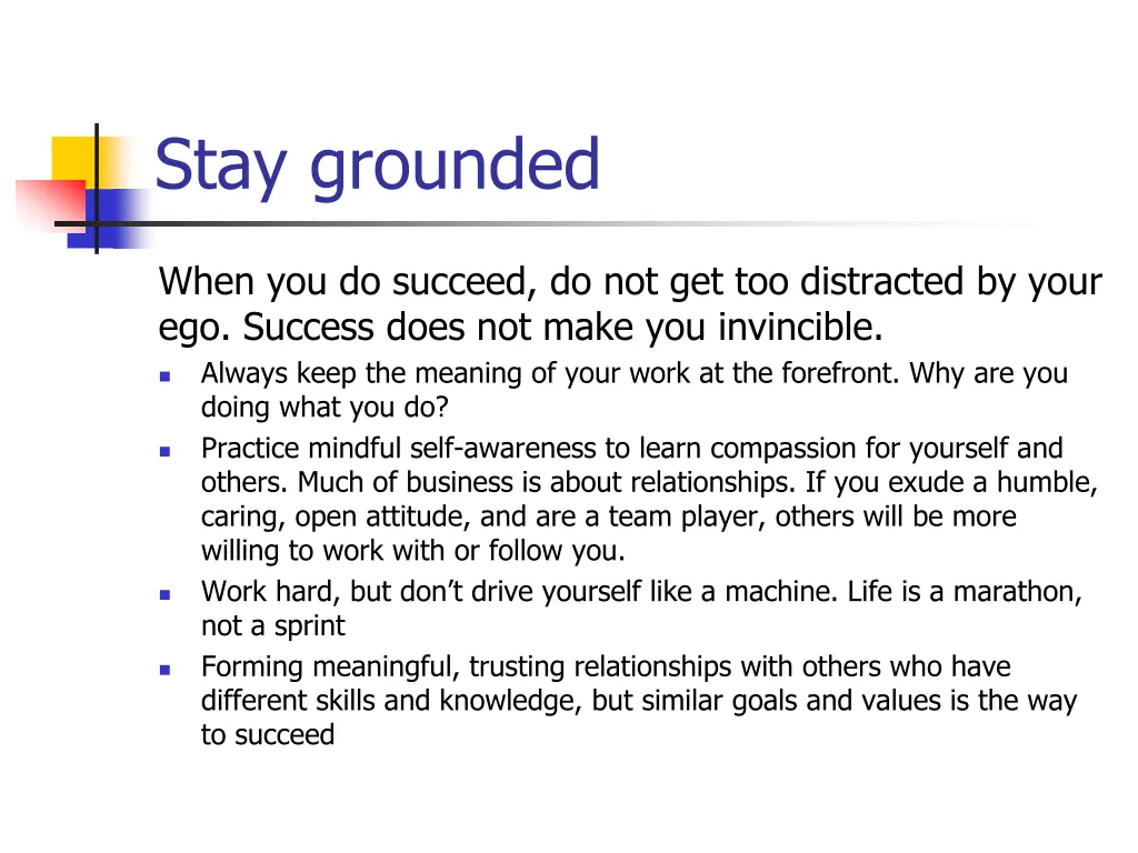 stay grounded