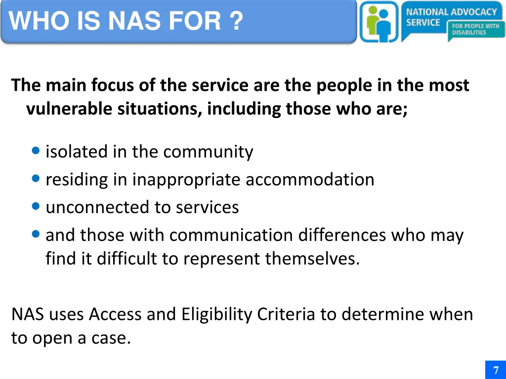 who is nas for