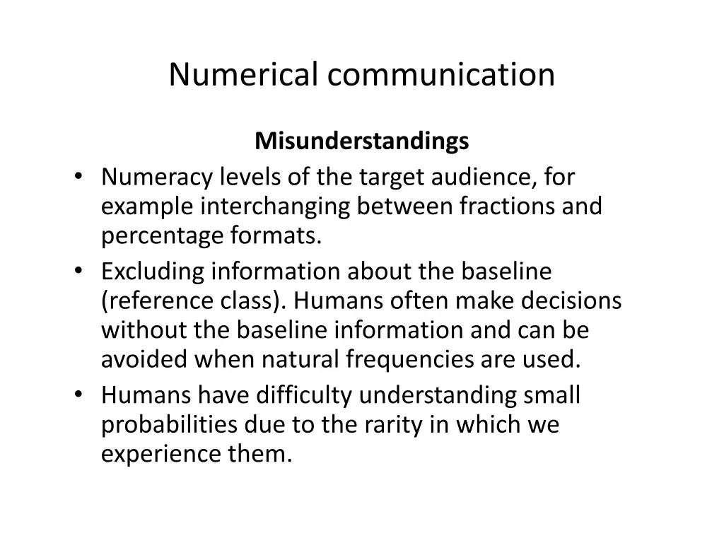 numerical communication 1