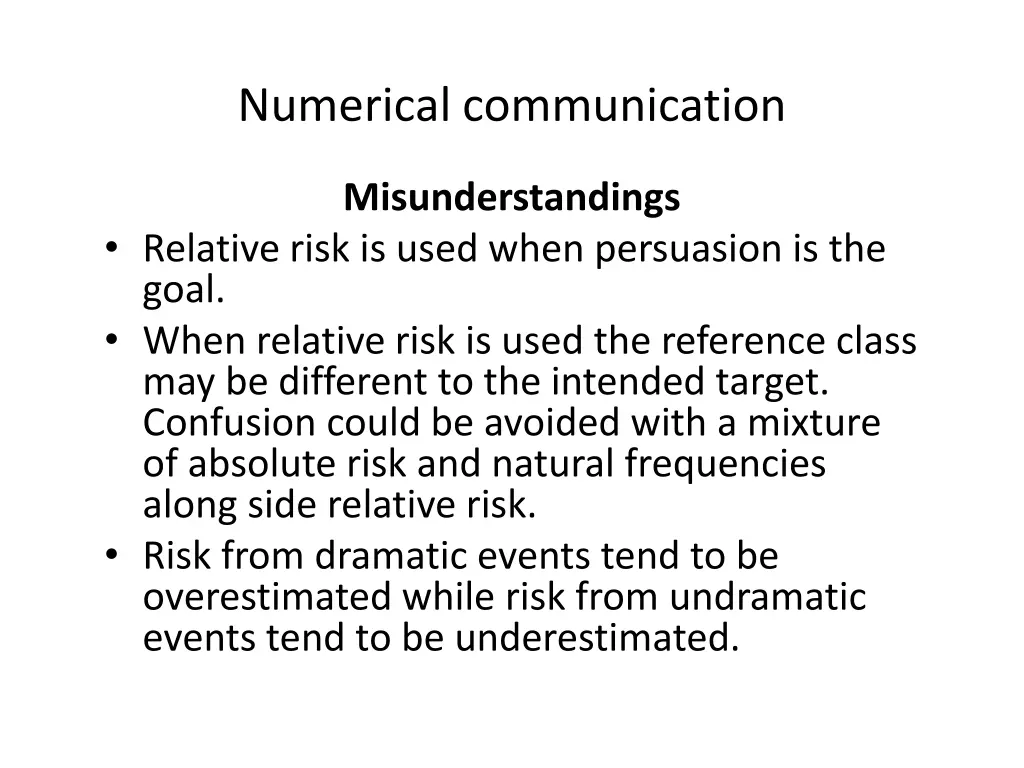 numerical communication 2