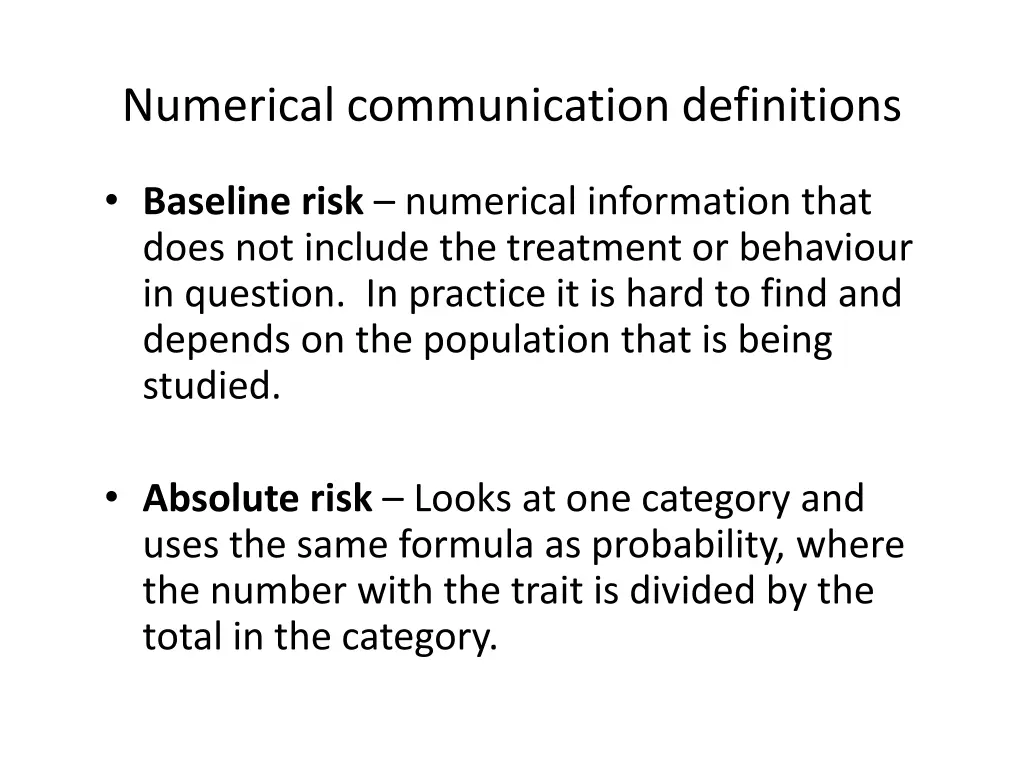 numerical communication definitions 1