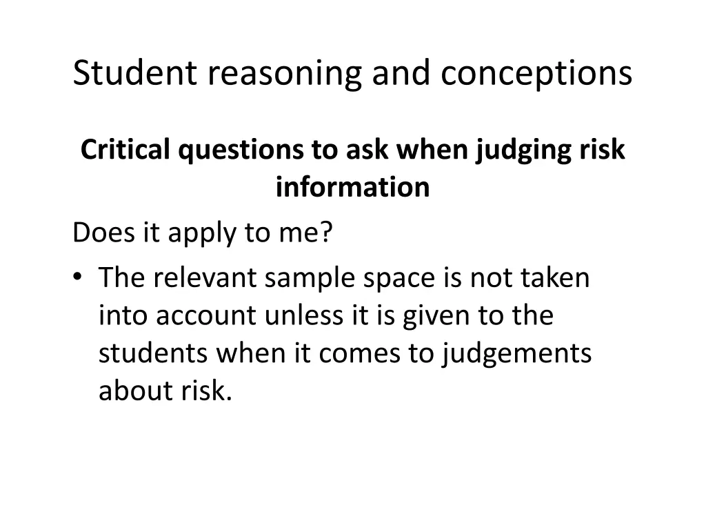 student reasoning and conceptions 3