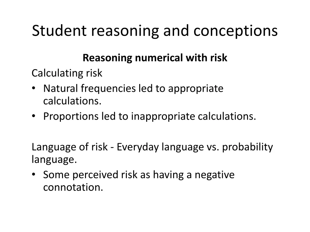 student reasoning and conceptions 5