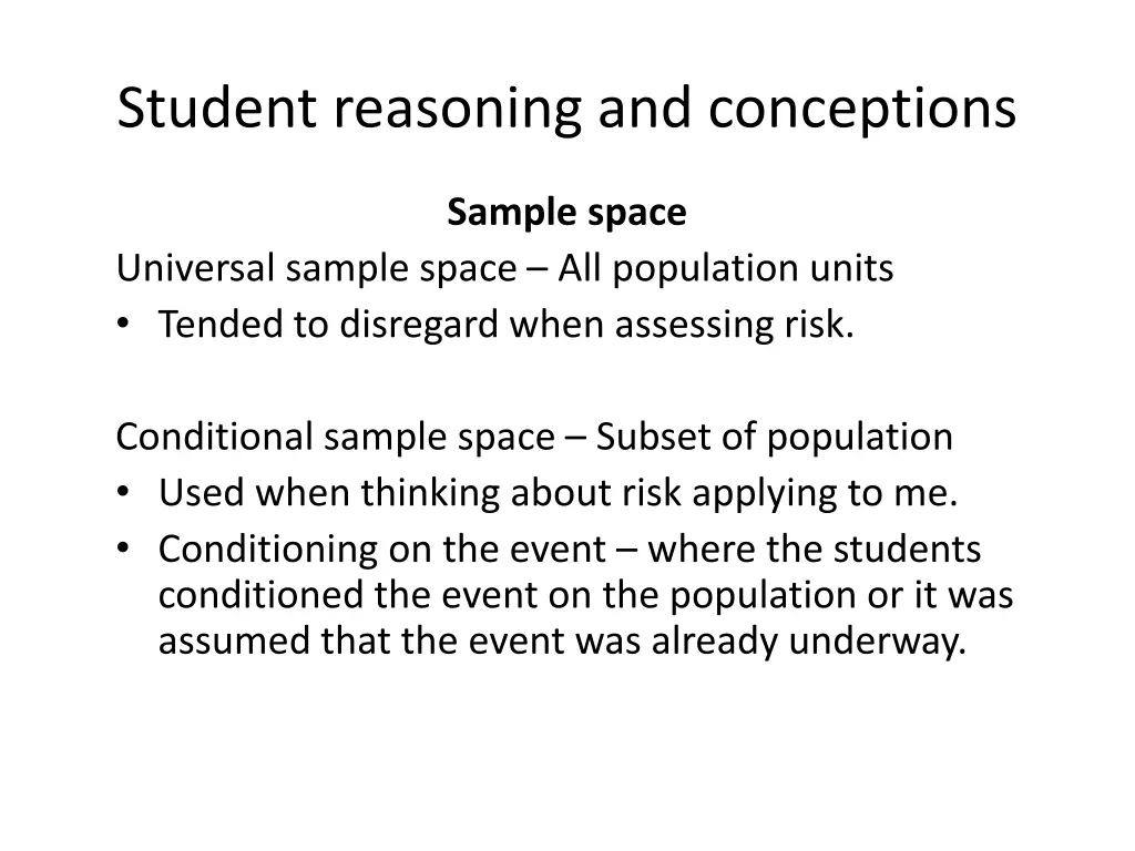 student reasoning and conceptions 6