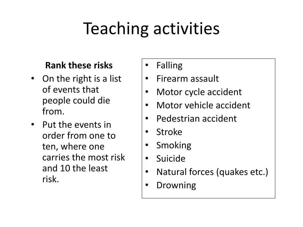 teaching activities 1