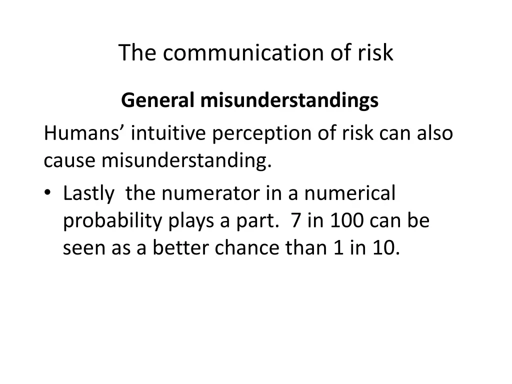 the communication of risk 4