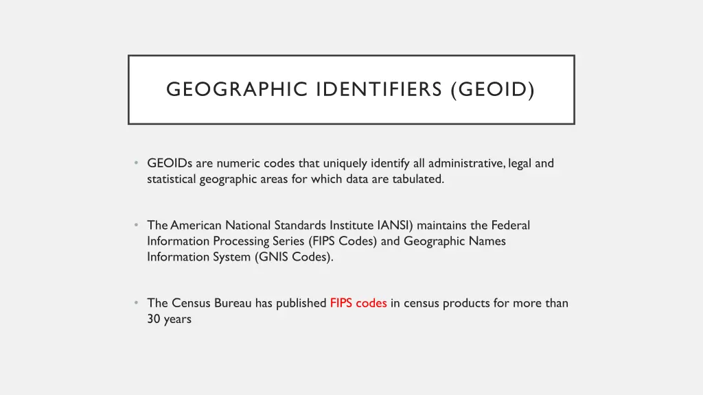 geographic identifiers geoid