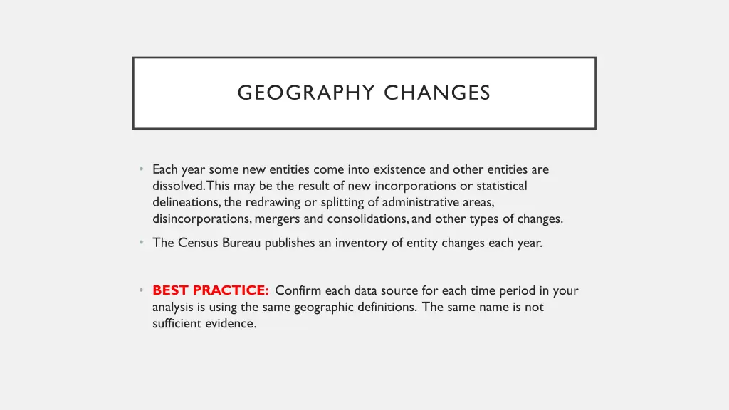 geography changes